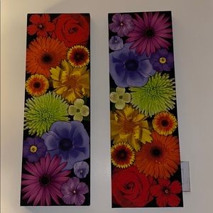 2 piece floral wall art
